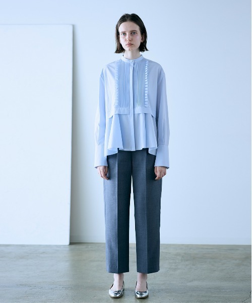 Marilyn Moon(マリリンムーン)の「tuck frill flare shirt(シャツ/ブラウス・レディース・ピンク/グレー/ネイビー/サックスブルー・FREE)」の17枚目の写真