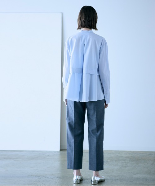 Marilyn Moon(マリリンムーン)の「tuck frill flare shirt(シャツ/ブラウス・レディース・ピンク/グレー/ネイビー/サックスブルー・FREE)」の18枚目の写真