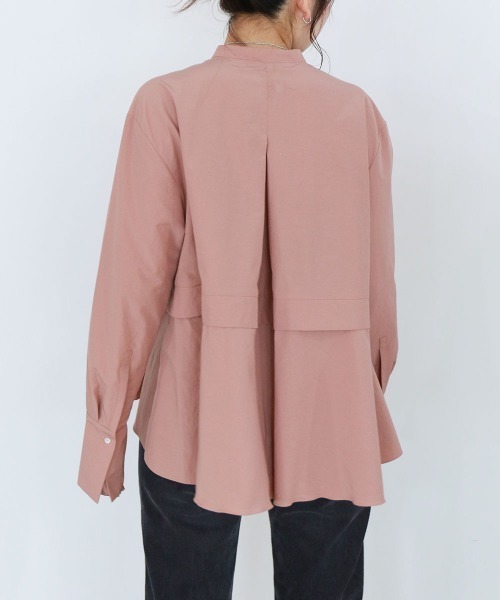 Marilyn Moon(マリリンムーン)の「tuck frill flare shirt(シャツ/ブラウス・レディース・ピンク/グレー/ネイビー/サックスブルー・FREE)」の20枚目の写真