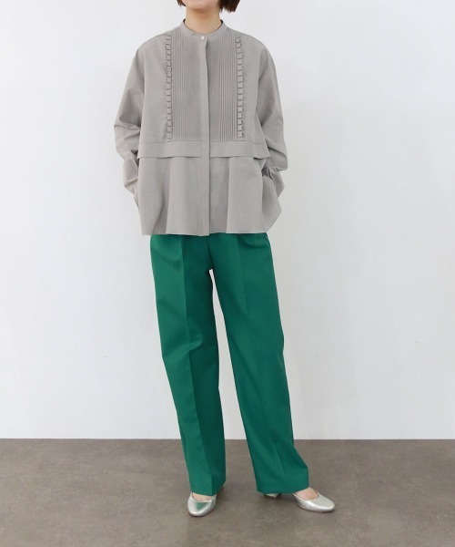 Marilyn Moon(マリリンムーン)の「tuck frill flare shirt(シャツ/ブラウス・レディース・ピンク/グレー/ネイビー/サックスブルー・FREE)」の21枚目の写真