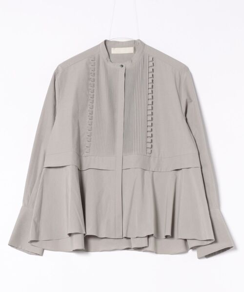 Marilyn Moon(マリリンムーン)の「tuck frill flare shirt(シャツ/ブラウス・レディース・ピンク/グレー/ネイビー/サックスブルー・FREE)」の6枚目の写真