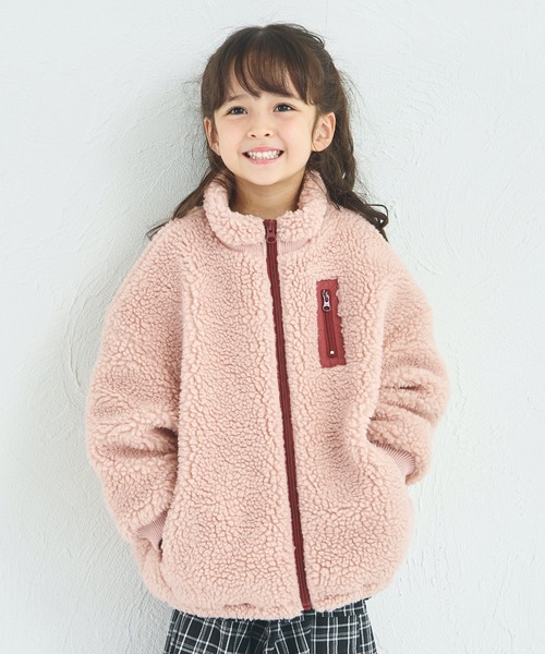 pairmanon（ペアマノン）の「【エアサーマル】ユニセックス 総柄 無地 ボアブルゾン（ブルゾン・キッズ・ブラック系その他/ブラウン系その他/ホワイト系その他/ピンク/ブラウン/ベージュ・XS/S/M/L）」の6枚目の写真