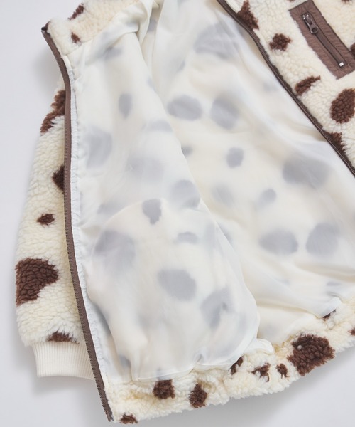 pairmanon（ペアマノン）の「【エアサーマル】ユニセックス 総柄 無地 ボアブルゾン（ブルゾン・キッズ・ブラック系その他/ブラウン系その他/ホワイト系その他/ピンク/ブラウン/ベージュ・XS/S/M/L）」の8枚目の写真