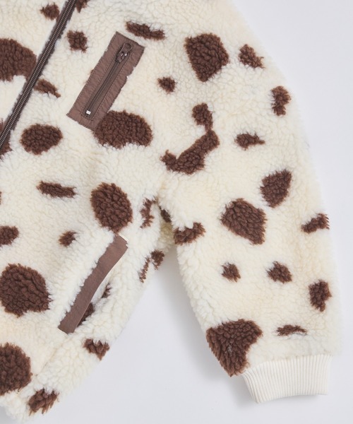 pairmanon（ペアマノン）の「【エアサーマル】ユニセックス 総柄 無地 ボアブルゾン（ブルゾン・キッズ・ブラック系その他/ブラウン系その他/ホワイト系その他/ピンク/ブラウン/ベージュ・XS/S/M/L）」の10枚目の写真