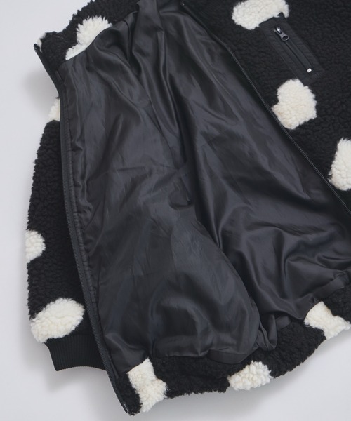 pairmanon（ペアマノン）の「【エアサーマル】ユニセックス 総柄 無地 ボアブルゾン（ブルゾン・キッズ・ブラック系その他/ブラウン系その他/ホワイト系その他/ピンク/ブラウン/ベージュ・XS/S/M/L）」の12枚目の写真