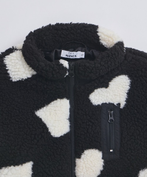 pairmanon（ペアマノン）の「【エアサーマル】ユニセックス 総柄 無地 ボアブルゾン（ブルゾン・キッズ・ブラック系その他/ブラウン系その他/ホワイト系その他/ピンク/ブラウン/ベージュ・XS/S/M/L）」の13枚目の写真