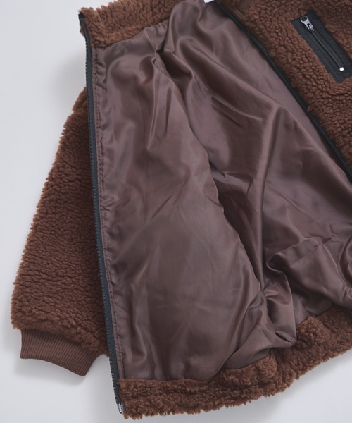 pairmanon（ペアマノン）の「【エアサーマル】ユニセックス 総柄 無地 ボアブルゾン（ブルゾン・キッズ・ブラック系その他/ブラウン系その他/ホワイト系その他/ピンク/ブラウン/ベージュ・XS/S/M/L）」の16枚目の写真