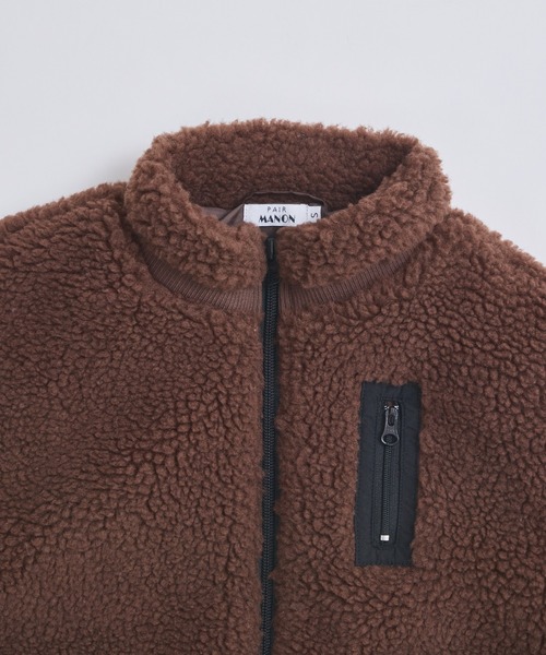 pairmanon（ペアマノン）の「【エアサーマル】ユニセックス 総柄 無地 ボアブルゾン（ブルゾン・キッズ・ブラック系その他/ブラウン系その他/ホワイト系その他/ピンク/ブラウン/ベージュ・XS/S/M/L）」の17枚目の写真