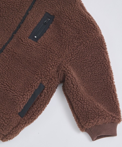 pairmanon（ペアマノン）の「【エアサーマル】ユニセックス 総柄 無地 ボアブルゾン（ブルゾン・キッズ・ブラック系その他/ブラウン系その他/ホワイト系その他/ピンク/ブラウン/ベージュ・XS/S/M/L）」の18枚目の写真