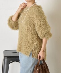 Jena espace merveilleux | サイドボタンシャギーニット(ニット/セーター)