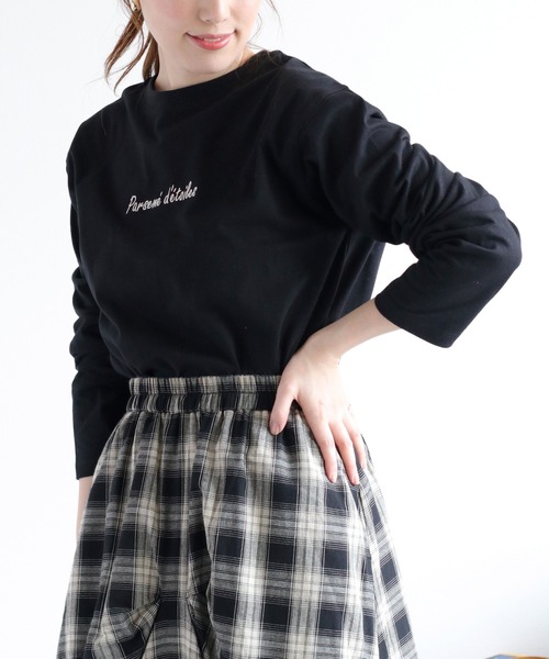cepo(セポ)の「〈前後2way〉ロングスリーブロゴTee(Tシャツ/カットソー・レディース・ホワイト系2/ホワイト系1/ブラック系・M)」の17枚目の写真