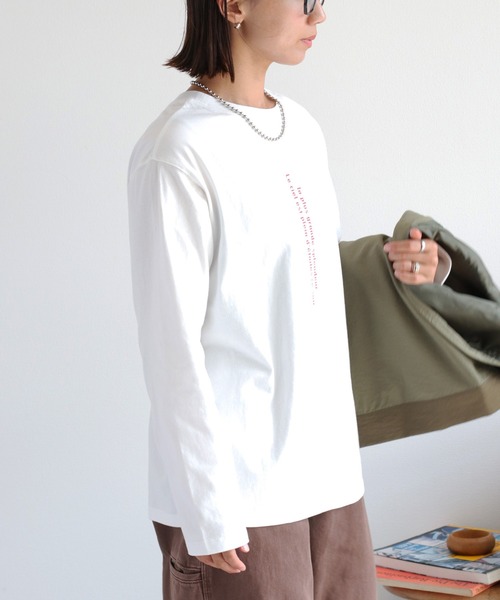 cepo(セポ)の「〈前後2way〉ロングスリーブロゴTee(Tシャツ/カットソー・レディース・ホワイト系2/ホワイト系1/ブラック系・M)」の8枚目の写真