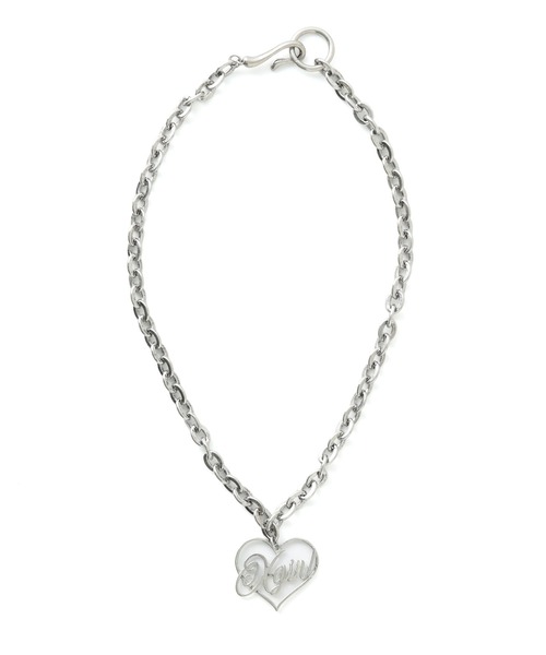 X-girl（エックスガール）の「HEART SCRIPT LOGO CHAIN NECKLACE（ネックレス・レディース・シルバー/ゴールド・ONE SIZE）」の2枚目の写真