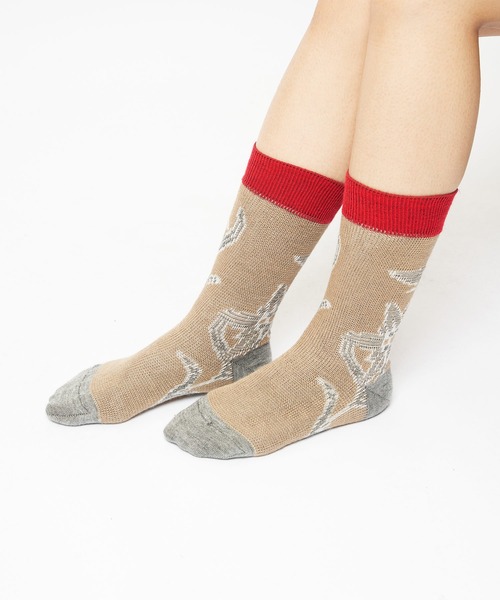 gomme（ゴム）の「エーデルワイスソックス（ソックス/靴下・レディース・ブラック/ホワイト/ベージュ/ネイビー・FREE）」の4枚目の写真