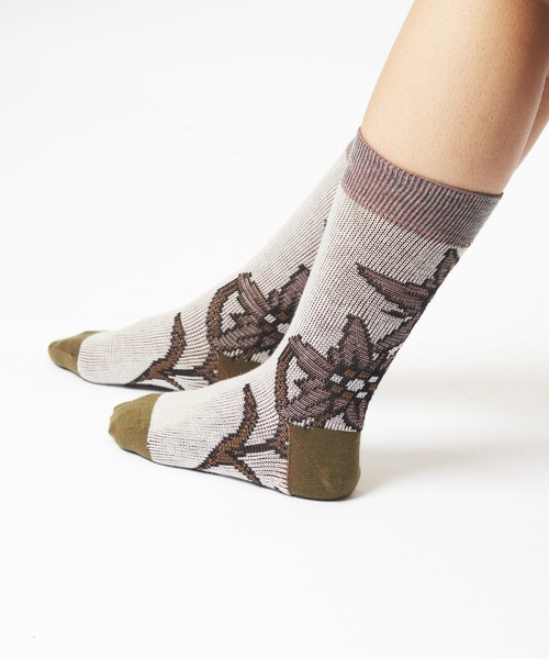 gomme（ゴム）の「エーデルワイスソックス（ソックス/靴下・レディース・ブラック/ホワイト/ベージュ/ネイビー・FREE）」の7枚目の写真