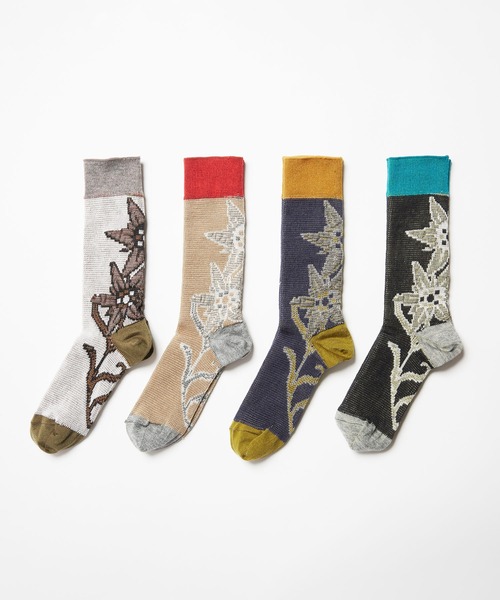 gomme（ゴム）の「エーデルワイスソックス（ソックス/靴下・レディース・ブラック/ホワイト/ベージュ/ネイビー・FREE）」の5枚目の写真