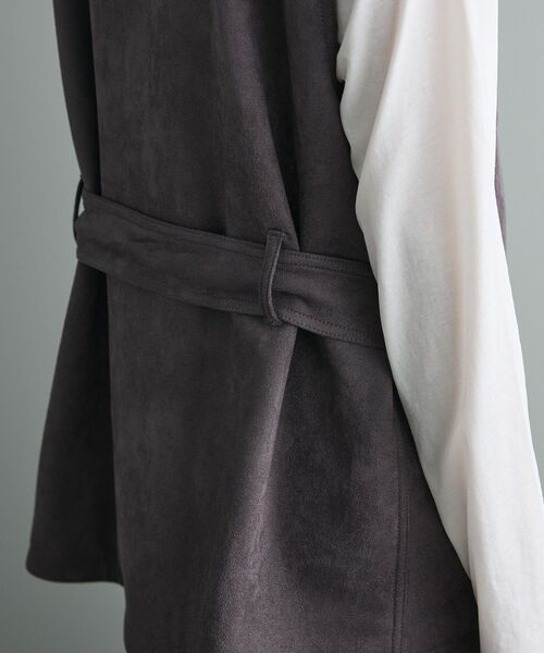 CRAFT STANDARD BOUTIQUE（クラフトスタンダードブティック）の「フェイクスエードベスト（その他アウター・レディース・ブラウン/チャコールグレー・FREE）」の20枚目の写真