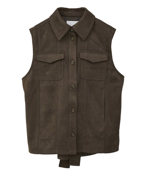 CRAFT STANDARD BOUTIQUE（クラフトスタンダードブティック）の「フェイクスエードベスト（その他アウター・レディース・ブラウン/チャコールグレー・FREE）」の19枚目の写真