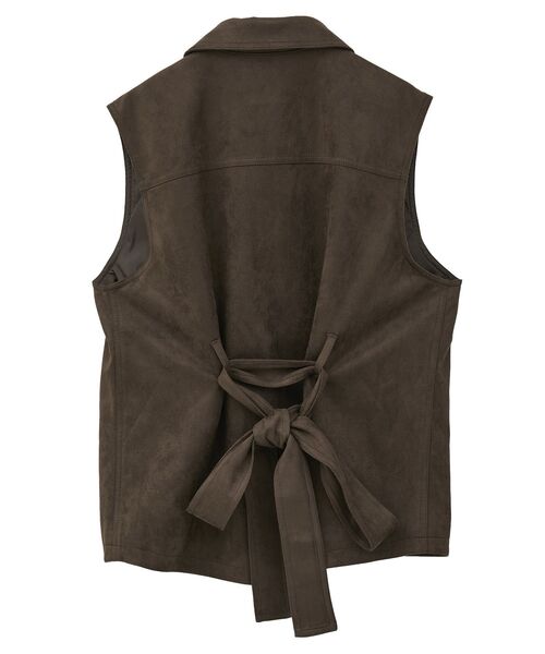 CRAFT STANDARD BOUTIQUE（クラフトスタンダードブティック）の「フェイクスエードベスト（その他アウター・レディース・ブラウン/チャコールグレー・FREE）」の18枚目の写真