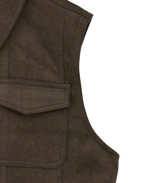 CRAFT STANDARD BOUTIQUE（クラフトスタンダードブティック）の「フェイクスエードベスト（その他アウター・レディース・ブラウン/チャコールグレー・FREE）」の16枚目の写真