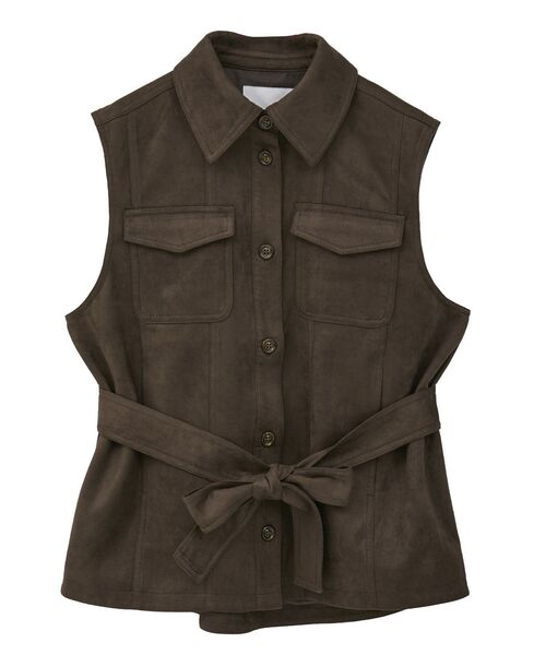 CRAFT STANDARD BOUTIQUE（クラフトスタンダードブティック）の「フェイクスエードベスト（その他アウター・レディース・ブラウン/チャコールグレー・FREE）」の11枚目の写真