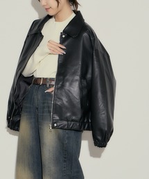 H.TOKYO | 【ハードすぎず女性らしい】ライダース風ジャケット/ブルゾン(ブルゾン)