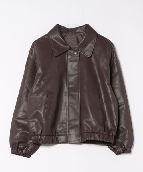 H.TOKYO(エイチトウキョウ)の「【ハードすぎず女性らしい】ライダース風ジャケット/ブルゾン(ブルゾン・レディース・ブラック/ブラウン・FREE)」の6枚目の写真