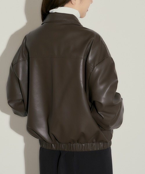 H.TOKYO(エイチトウキョウ)の「【ハードすぎず女性らしい】ライダース風ジャケット/ブルゾン(ブルゾン・レディース・ブラック/ブラウン・FREE)」の15枚目の写真