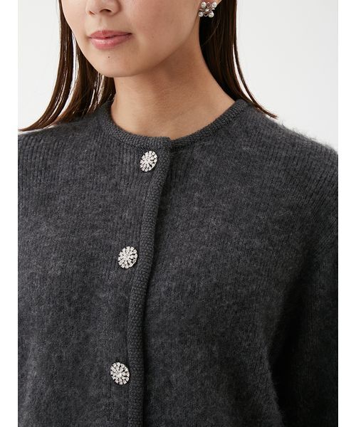 Mila Owen（ミラオーウェン）の「【USAGI ONLINE・ZOZO限定】アルパカニットシャギーカーデジャケット（カーディガン/ボレロ・レディース・グレー/ホワイト/ピンク・1/0）」の14枚目の写真