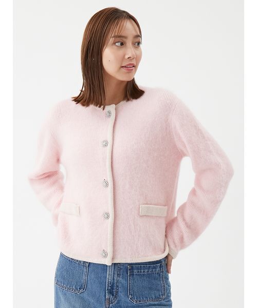 USAGI ONLINE・ZOZO限定】アルパカニットシャギーカーデジャケット