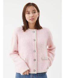 r♫さま専用　　　ウィル タックスリーブニットカーデ ピンク カーディガン/ボレロ（ピンク/桃色系・ウール・ニット）ファッション