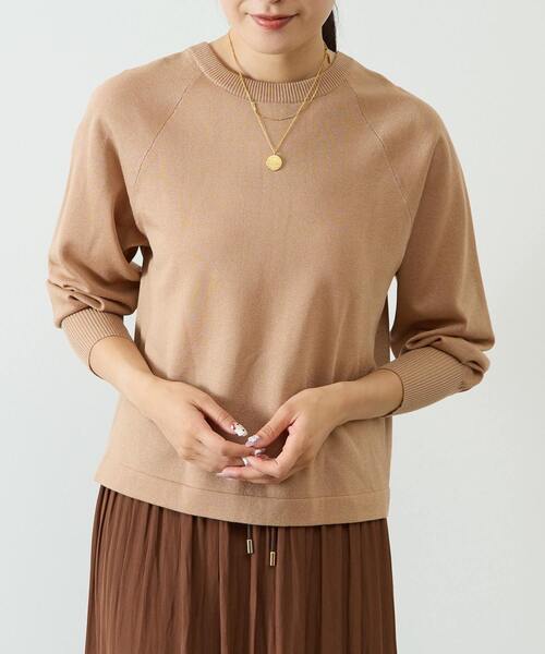 Liesse(リエス)の「2WAYジップラメニットトップス(ニット/セーター・レディース・ピンクベージュ/ライトベージュ・FREE)」の17枚目の写真