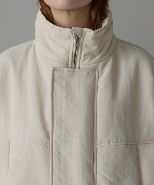 r.（アールドット）の「中わた　ミリタリーコート（ミリタリージャケット・レディース・キナリ/ベージュ/ブラウン/ブラック・FREE）」の10枚目の写真