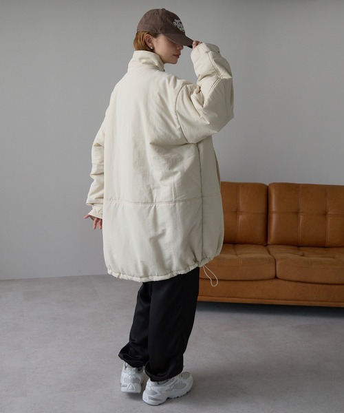 r.（アールドット）の「中わた　ミリタリーコート（ミリタリージャケット・レディース・キナリ/ベージュ/ブラウン/ブラック・FREE）」の17枚目の写真