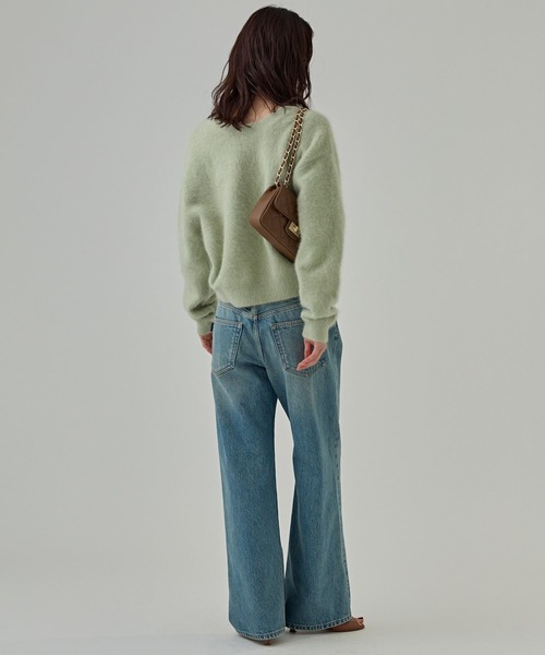 BABYLONE（バビロン）の「2WAYFOXカシミヤプルオーバー（ニット/セーター・レディース・ピンク/サックスブルー/オフホワイト/チャコール/グレー/ライトグリーン/ベージュ/ダークブラウン・フリー）」の14枚目の写真
