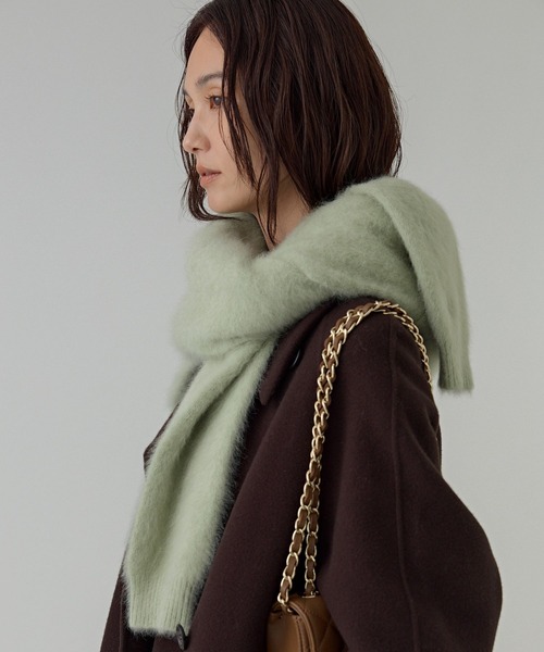 BABYLONE（バビロン）の「2WAYFOXカシミヤプルオーバー（ニット/セーター・レディース・ピンク/サックスブルー/オフホワイト/チャコール/グレー/ライトグリーン/ベージュ/ダークブラウン・フリー）」の20枚目の写真