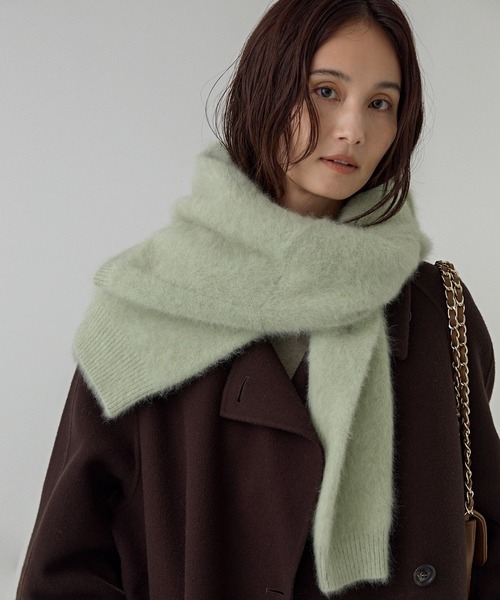 BABYLONE（バビロン）の「2WAYFOXカシミヤプルオーバー（ニット/セーター・レディース・ピンク/サックスブルー/オフホワイト/チャコール/グレー/ライトグリーン/ベージュ/ダークブラウン・フリー）」の21枚目の写真