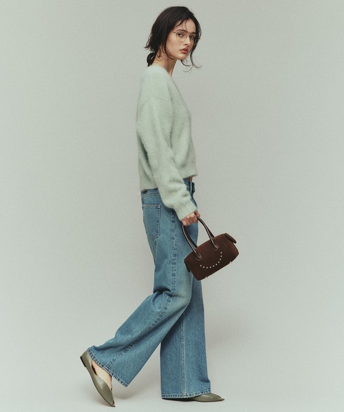 BABYLONE（バビロン）の「2WAYFOXカシミヤプルオーバー（ニット/セーター・レディース・ピンク/サックスブルー/オフホワイト/チャコール/グレー/ライトグリーン/ベージュ/ダークブラウン・フリー）」の12枚目の写真