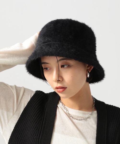 BAYFLOW（ベイフロー）の「シャギーバケットハット（ハット・レディース・ベージュ/ブラック/オフホワイト・FREE）」の2枚目の写真