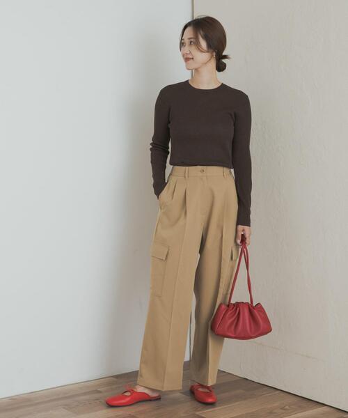 URBAN RESEARCH DOORS（アーバンリサーチドアーズ）の「ラメリブプルオーバー（ニット/セーター・レディース・ブラウン/ネイビー/ベージュ系その他・MEDIUM）」の21枚目の写真