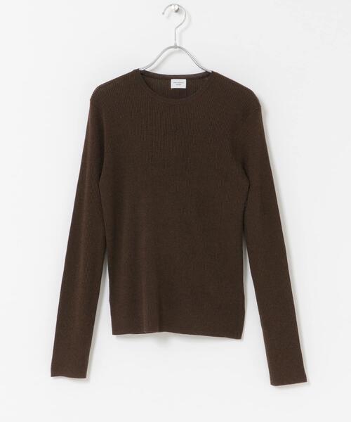 URBAN RESEARCH DOORS（アーバンリサーチドアーズ）の「ラメリブプルオーバー（ニット/セーター・レディース・ブラウン/ネイビー/ベージュ系その他・MEDIUM）」の22枚目の写真