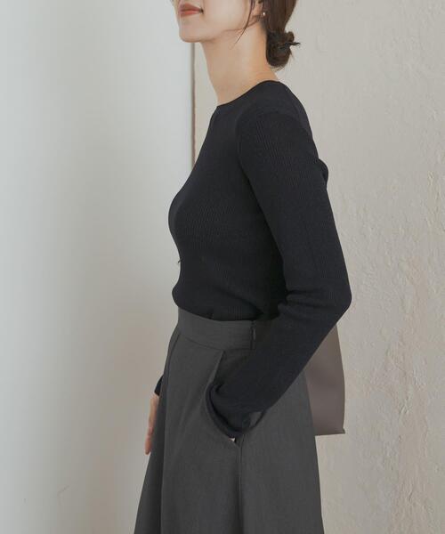 URBAN RESEARCH DOORS(アーバンリサーチドアーズ)の「ラメリブプルオーバー(ニット/セーター・レディース・ブラウン/ネイビー/ベージュ系その他・MEDIUM)」の15枚目の写真