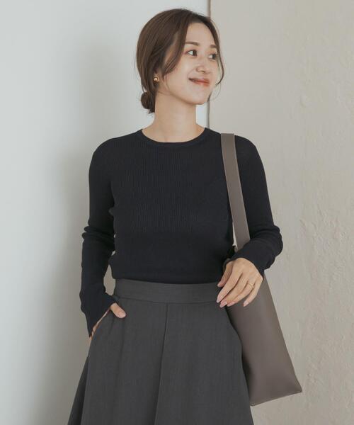 URBAN RESEARCH DOORS(アーバンリサーチドアーズ)の「ラメリブプルオーバー(ニット/セーター・レディース・ブラウン/ネイビー/ベージュ系その他・MEDIUM)」の19枚目の写真