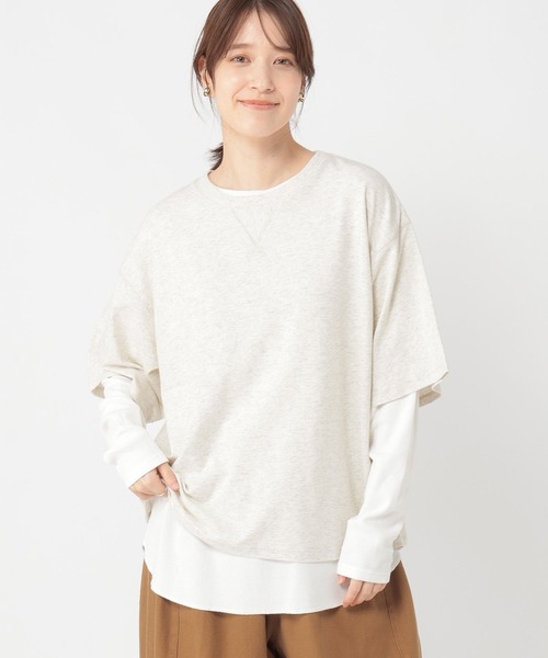 【完売品】レイヤードプルオーバー セール】《days》レイヤードセットプルオーバー（Tシャツ/カットソー