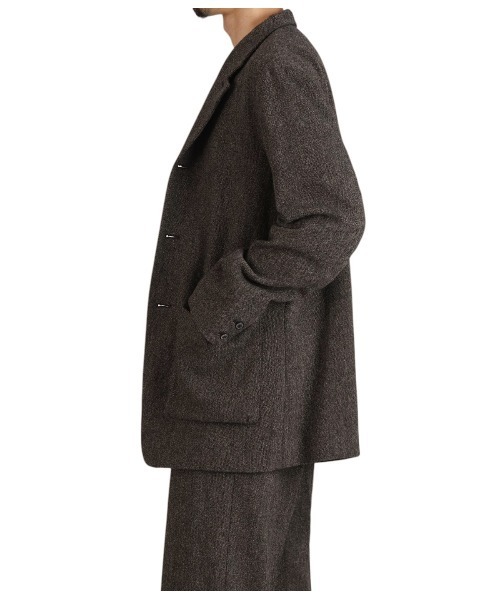 PORT BY ARK（ポートバイアーク）の「PORT BY ARK / ポートバイアーク：British Tweed Jacket：PO18-JK01[COR]（テーラードジャケット・メンズ・ブラウン・1/2）」の9枚目の写真