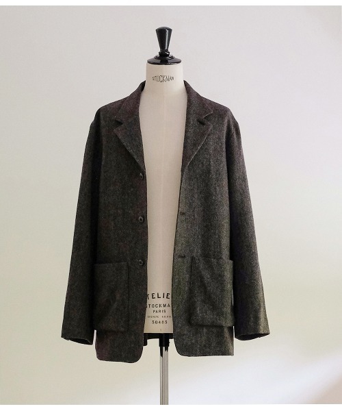 PORT BY ARK（ポートバイアーク）の「PORT BY ARK / ポートバイアーク：British Tweed Jacket：PO18-JK01[COR]（テーラードジャケット・メンズ・ブラウン・1/2）」の18枚目の写真