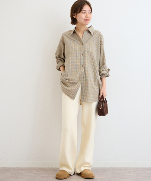 JOURNAL STANDARD relume(ジャーナルスタンダード レリューム)の「チェックオーバーサイズシャツ(シャツ/ブラウス・レディース・ブラウン/ベージュ・FREE)」の11枚目の写真