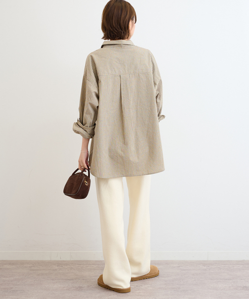 JOURNAL STANDARD relume(ジャーナルスタンダード レリューム)の「チェックオーバーサイズシャツ(シャツ/ブラウス・レディース・ブラウン/ベージュ・FREE)」の13枚目の写真