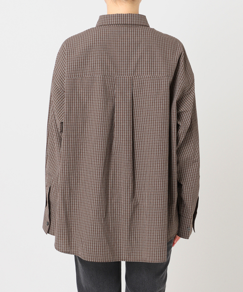 JOURNAL STANDARD relume(ジャーナルスタンダード レリューム)の「チェックオーバーサイズシャツ(シャツ/ブラウス・レディース・ブラウン/ベージュ・FREE)」の19枚目の写真