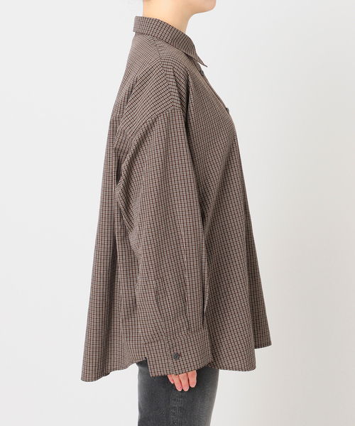 JOURNAL STANDARD relume(ジャーナルスタンダード レリューム)の「チェックオーバーサイズシャツ(シャツ/ブラウス・レディース・ブラウン/ベージュ・FREE)」の20枚目の写真